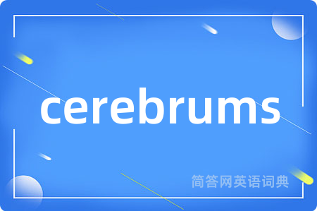 cerebrums是什么意思,cerebrums的中文翻译 cerebrums