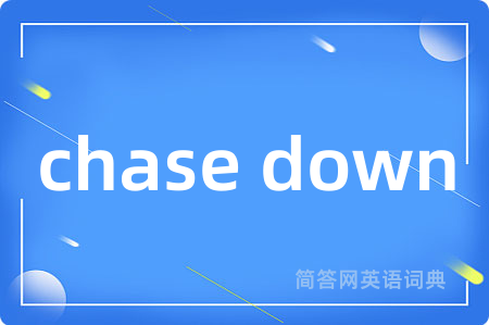 chase down是什么意思,chase down的中文翻译 chase down
