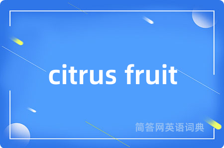 citrus fruit是什么意思,citrus fruit的中文翻译 citrus fruit