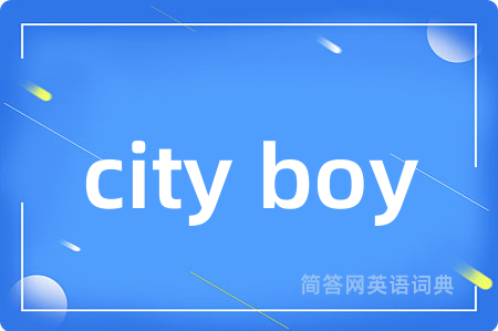 city boy是什么意思,city boy的中文翻译 city boy