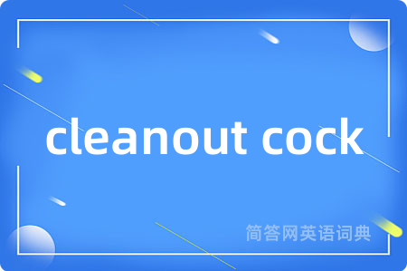 cleanout cock