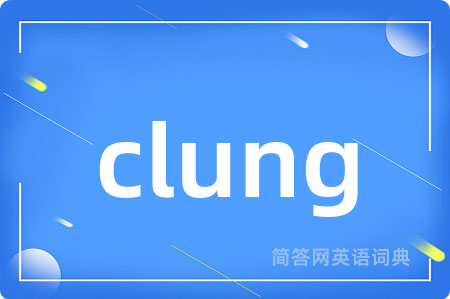 clung是什么意思,clung的中文翻译 clung