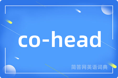 co-head是什么意思,co-head的中文翻译 co-head