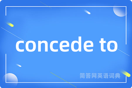 concede to