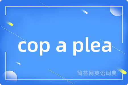 cop a plea