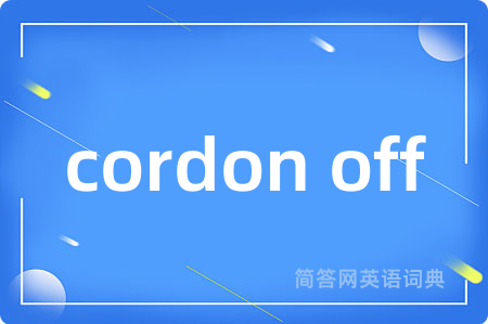 cordon off