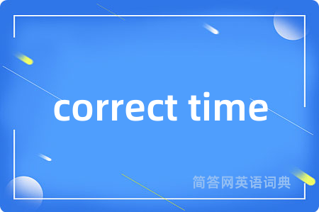 correct time