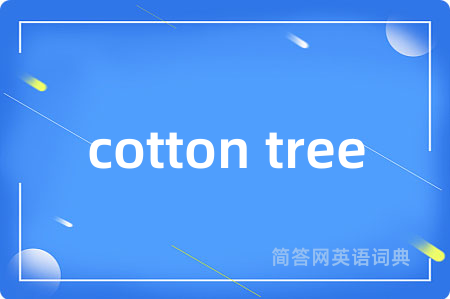 cotton tree是什么意思,cotton tree的中文翻译 cotton tree