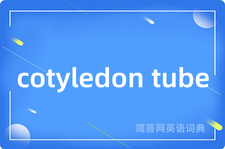 cotyledon tube