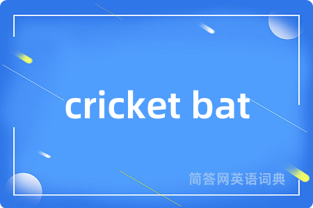 cricket bat是什么意思,cricket bat的中文翻译 cricket bat