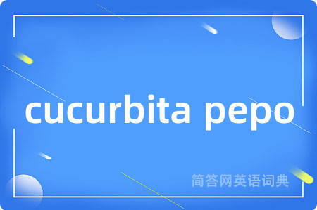 cucurbita pepo