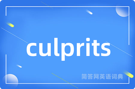 culprits是什么意思,culprits的中文翻译 culprits