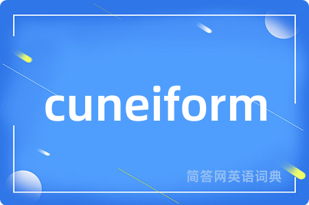 cuneiform是什么意思,cuneiform的中文翻译 cuneiform
