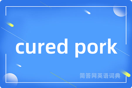 cured pork