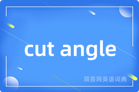 cut angle是什么意思,cut angle的中文翻译 cut angle