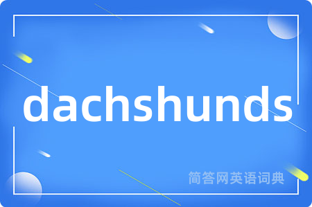 dachshunds是什么意思,dachshunds的中文翻译 dachshunds