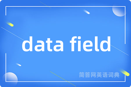 data field是什么意思,data field的中文翻译 data field