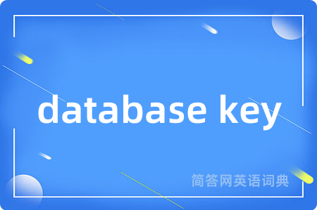 database key是什么意思,database key的中文翻译 database key
