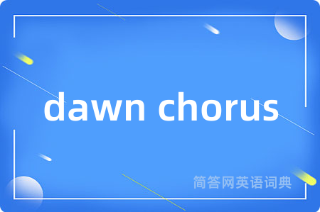 dawn chorus