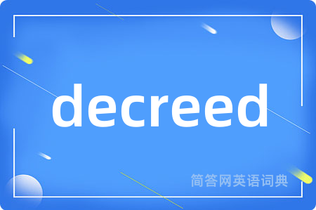 decreed