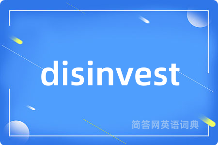 disinvest
