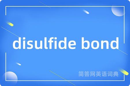 disulfide bond是什么意思,disulfide bond的中文翻译 disulfide bond