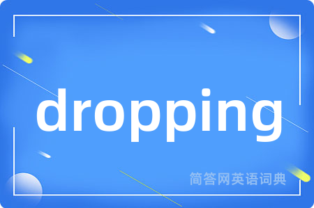 dropping是什么意思,dropping的中文翻译 dropping
