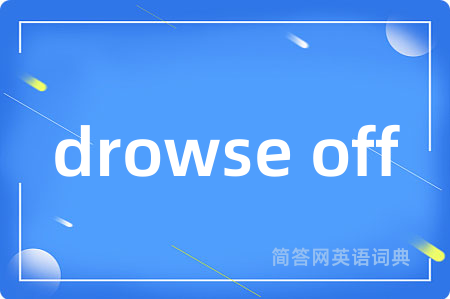 drowse off