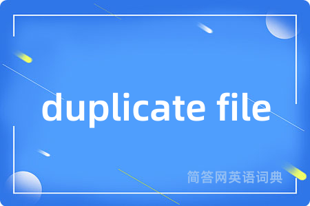 duplicate file