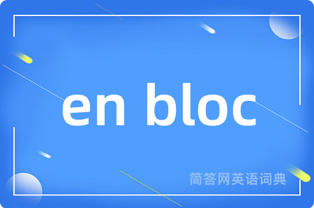 en bloc