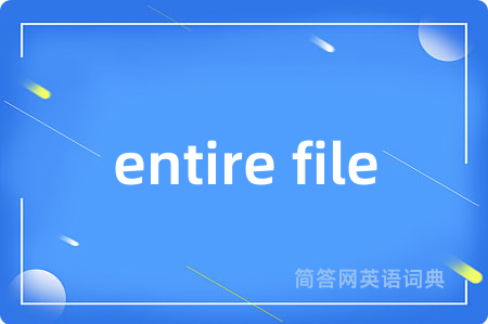 entire file是什么意思,entire file的中文翻译 entire file