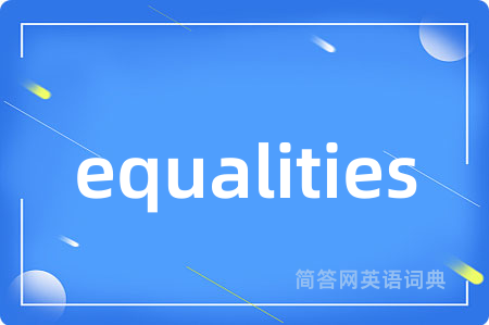 equalities