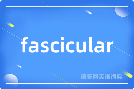 fascicular是什么意思,fascicular的中文翻译 fascicular