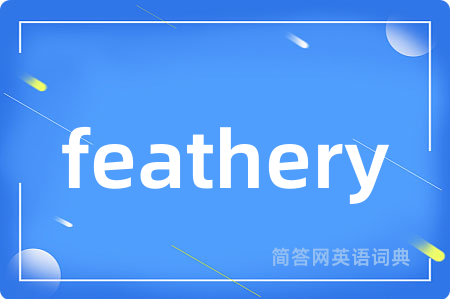 feathery是什么意思,feathery的中文翻译 feathery