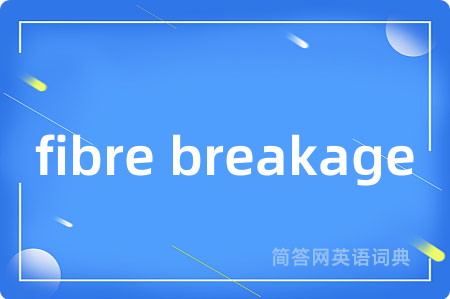fibre breakage是什么意思,fibre breakage的中文翻译 fibre breakage