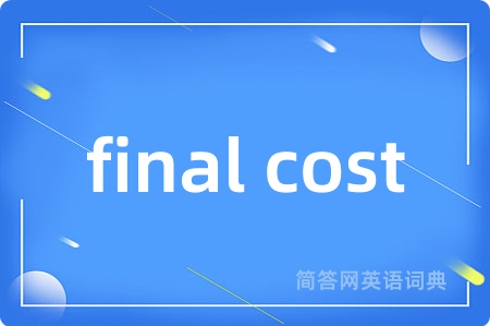 final cost