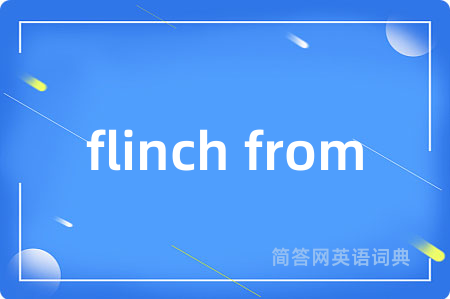 flinch from是什么意思,flinch from的中文翻译 flinch from