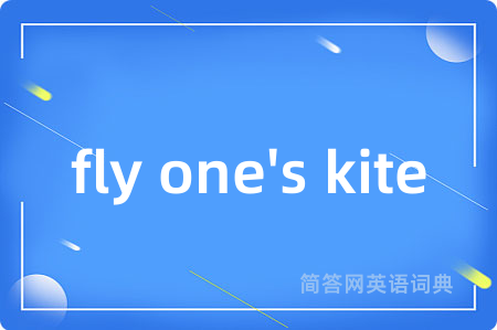 fly one's kite
