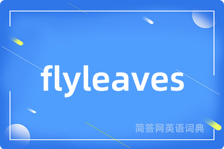 flyleaves