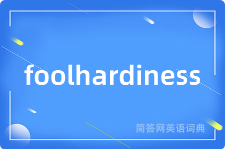 foolhardiness是什么意思,foolhardiness的中文翻译 foolhardiness