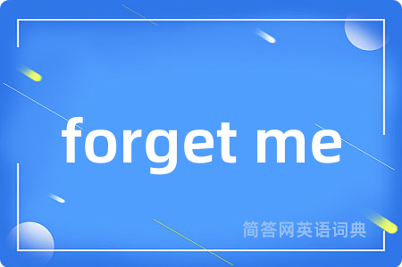 forget me是什么意思,forget me的中文翻译 forget me
