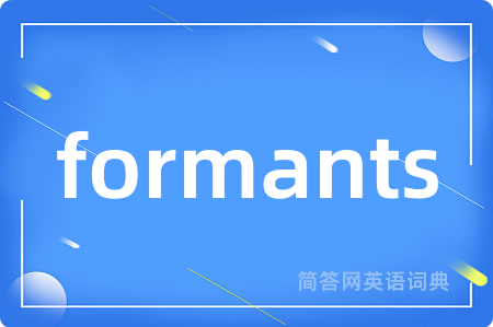 formants