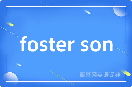 foster son是什么意思,foster son的中文翻译 foster son