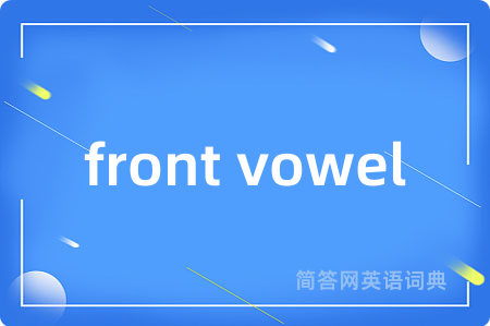 front vowel