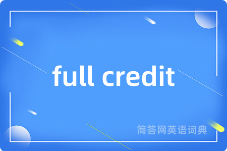full credit