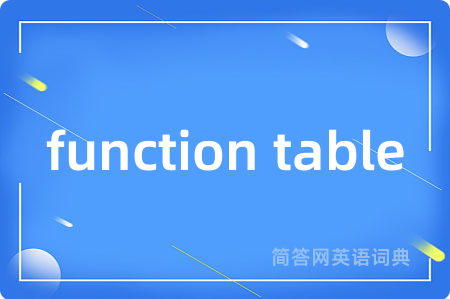 function table