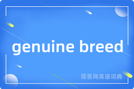 genuine breed