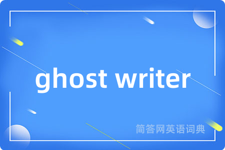 ghost writer