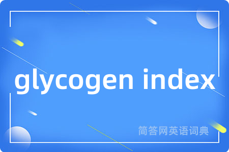 glycogen index