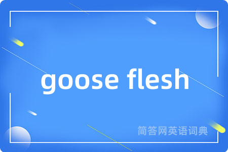 goose flesh是什么意思,goose flesh的中文翻译 goose flesh